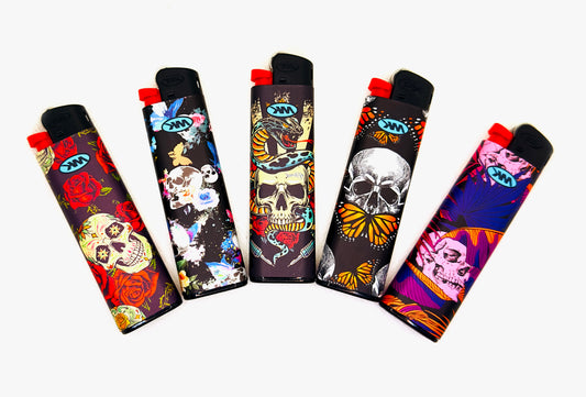 5 X MK Believe Skull Flame Lighters. Total of 5 Lighters