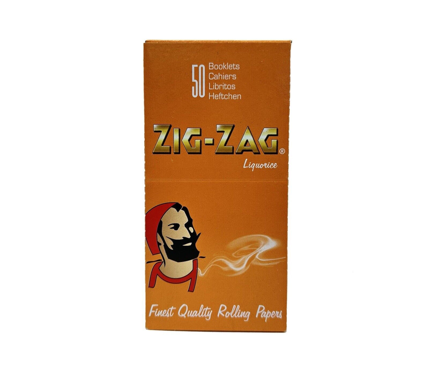 One Pack of 50 X Booklets Of Liquorice Zig Zag Rolling papers