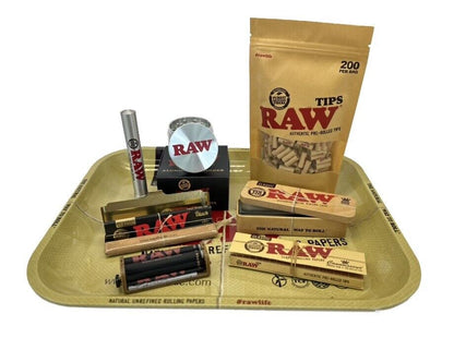 RAW Set Includes 1 Tube Metal Case+rolling machine+ RAW Grinder+ Tray+Paper Tin Case