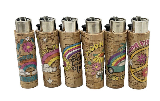 4 X Clipper Lighters, Hand Swen Refillable. Total 4 Lighters