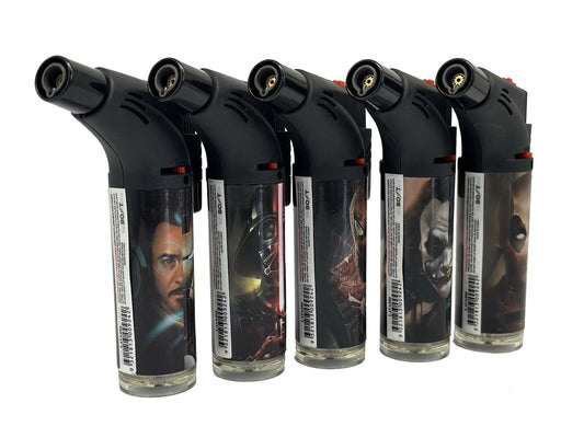 5X Premium Blow Torch Jet lighters  Various designs  Refillable