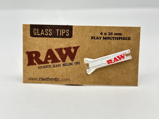 RAW Glass Tip Round Mouthpiece Filter Smoking Papers Tips 6 x 34mm