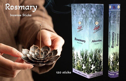 Flute fragrant charcoal incense sticks ROSEMARY 6 Hex packets of 20 sticks. Total 120 Sticks