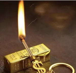 Creative Gold Bar Lighter  Match Metal Kerosene. *Comes without any fluid