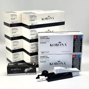 250 X Korona 6.5mm Ultra Slim Filter Empty Tubes. Each Pack Has 250 Tubes