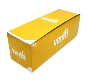 One Box Of 12 X Ventti Slim Filters Yellow. 12 Bags Per Box