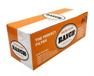 One Pack of 12 X Bags Ranch Filters Micro Slim. 130 Filters Per Bag