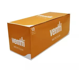 One box of 12 X Ventti Micro Slim Filters Orange.12 Bags Per Box