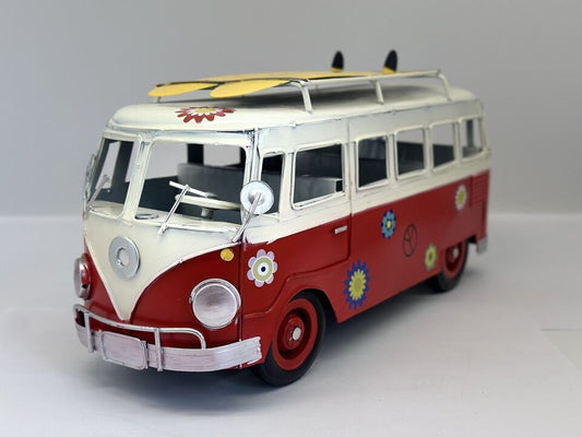 Vintage Metal  Hand Made Bus Model Red Gift. 28cm*14cm*10cm